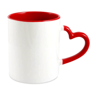 Customized Red Heart Mug