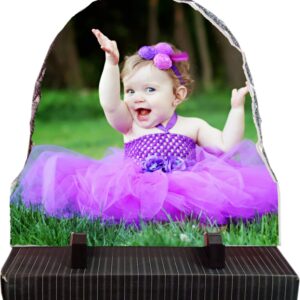 Rock Photo Frame with Personalised (Stone, 20.5 x 19 x 0.9 cm, Multicolour)