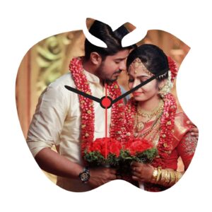 Personalized Gift Clock Apple Shape