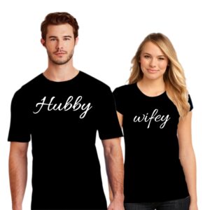 Couple T Shirt Hubby Wifey