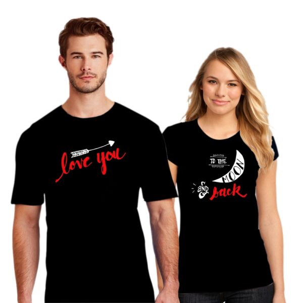 Couple T Shirt Love You To The Moon