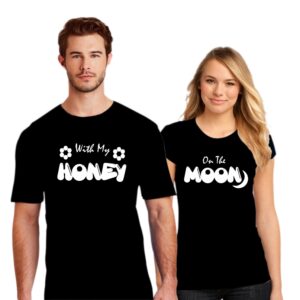 Couple T Shirt With My Honey On The Moon