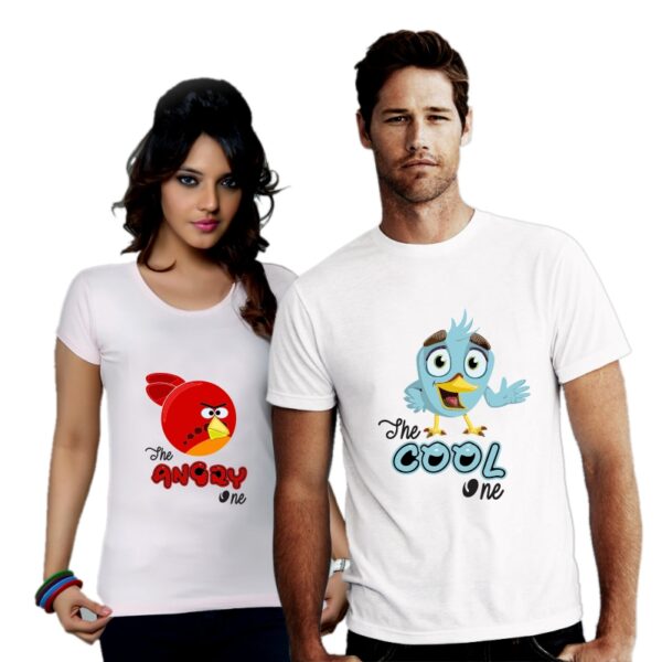Couple T Shirt The Angry One The Cool One