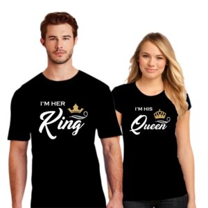 Couple T Shirt I Am His Queen I Her King