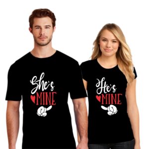 Couple T Shirt She’s Mine He’s Mine Heart