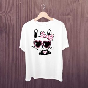 Man Printed T-shirt Cute Cat