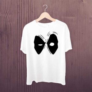 Man Printed T-shirt Deadpool Eye