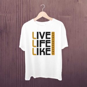 Man Printed T-shirt Live Life Like