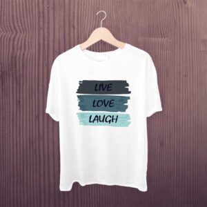 Man Printed T-shirt Live Love
