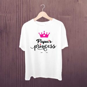 Man Printed T-shirt Papa Princess