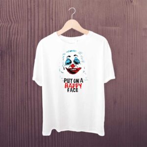 Man Printed T-shirt Put On A Happy Face