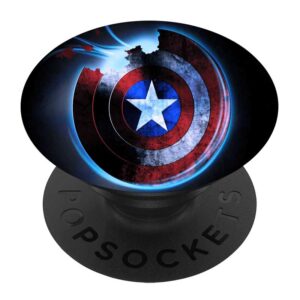 Mobile Pop Socket Holder Caption America Shield