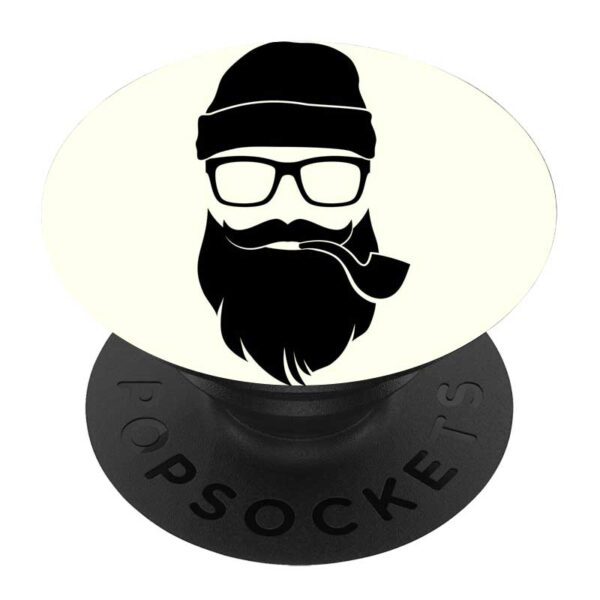 Mobile Pop Socket Holder Smoking Beard Man