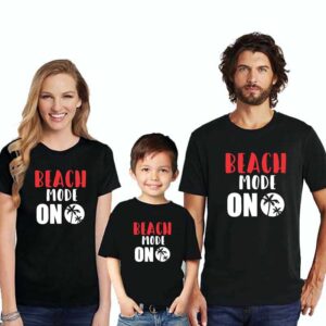 Family T-Shirts For 3 Beach Mode on Boy