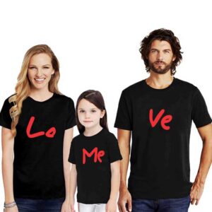 Family T-Shirts For 3 Love Girl