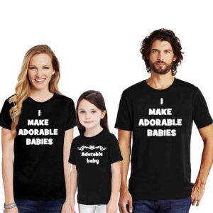 Family T-Shirts For 3 Make Adorable Girl