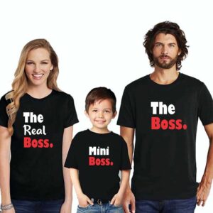 Family T-Shirts For 3 The Boss Boy