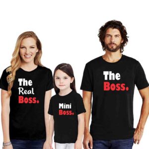 Family T-Shirts For 3 The Boss Girl