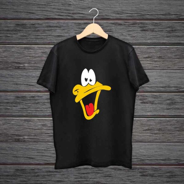 Man-Printed-Black-Cotton-T-shirt-Ducky-Duck