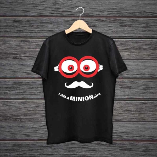 Man-Printed-Black-Cotton-T-shirt-I-am-a-Minion