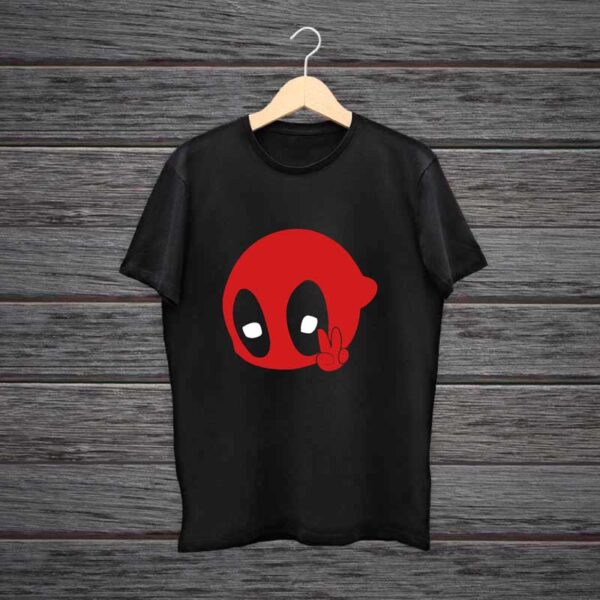 Man-Printed-Black-Cotton-T-shirt-Pool-Peace