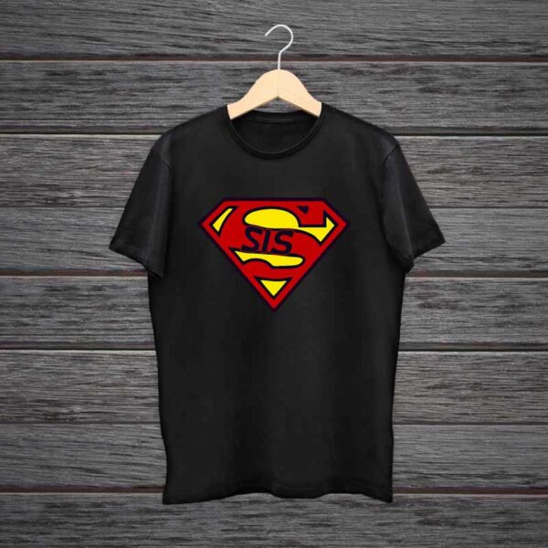Man-Printed-Black-Cotton-T-shirt-Superman-Sis