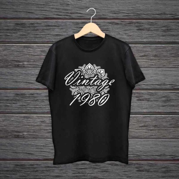 Man-Printed-Black-Cotton-T-shirt-Vintage-1980