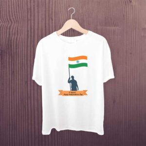 15 Independence Day T Shirt White Printed