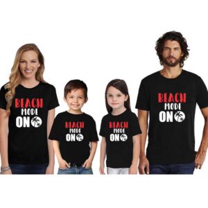 Family T-Shirts For 4 Beach Mode on