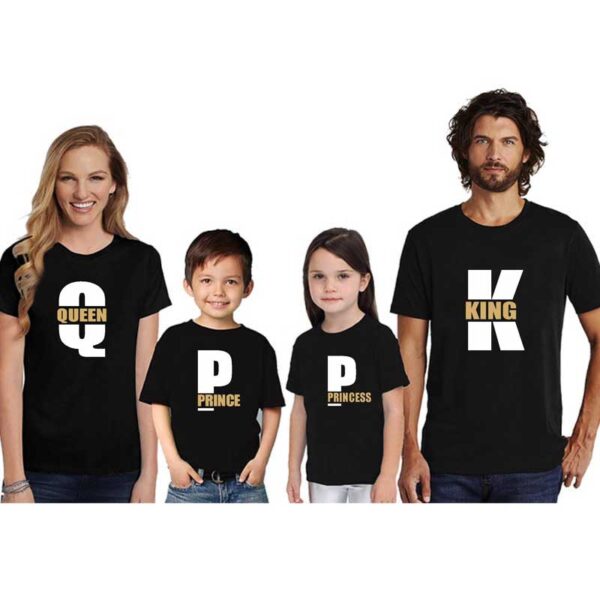 Family-T-Shirts-For-4-King-Queen