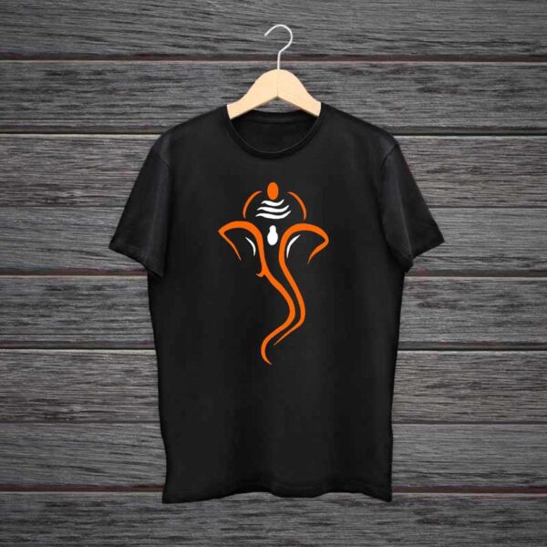 Ganpati-T-Shirt-100-Black-Cotton