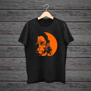Hanuman T Shirt 100% Black Cotton