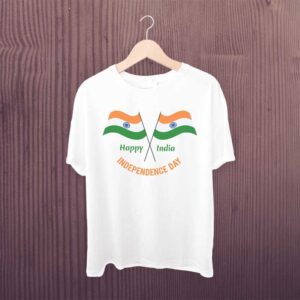Independence Day Flag T Shirt White Printed