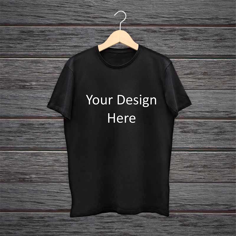 Customized Black Cotton T-Shirt From Graphixking
