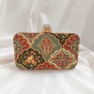 Garden Flower Printed Clutch Bag