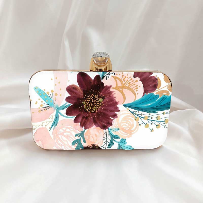 Sunflower Printed Clutch Bag