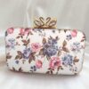 White-Color-Rose-Printed-Clutch-Bag-1