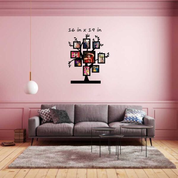 Family-Tree-With-9-Photo-Wooden-Frame-Wall