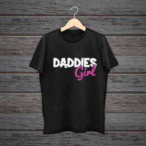 Girl T-Shirt Daddies Girl Glitter Print