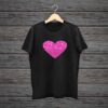 Girl-T-Shirt-Heart-Glitter-Print