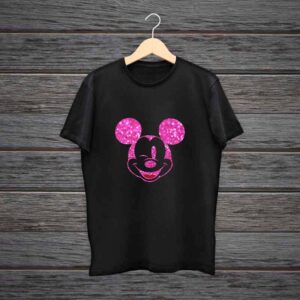 Girl T-Shirt Mickey Mouse Glitter Print