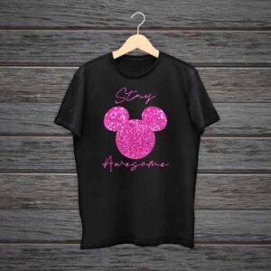 Girl T-Shirt Stay Awesome Glitter Print