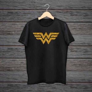 Girl T-Shirt Wonder Women Glitter Print