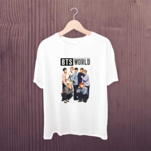 BTS Team White Printed Tshirt