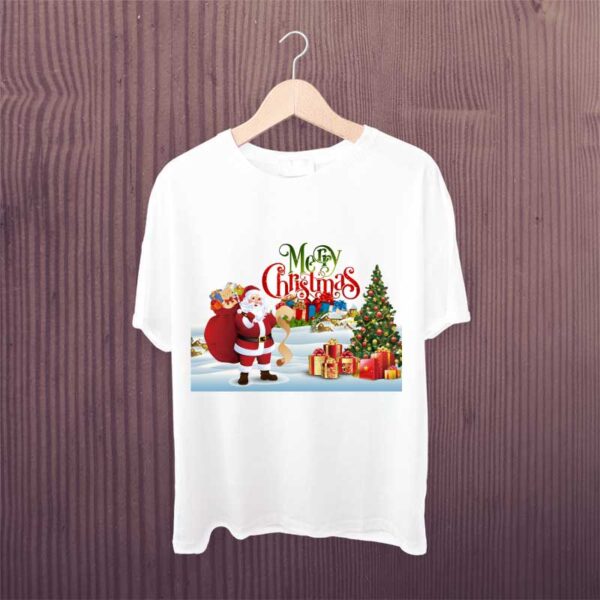 Christmas-Santa-Claus-T-Shirt-White-Printed