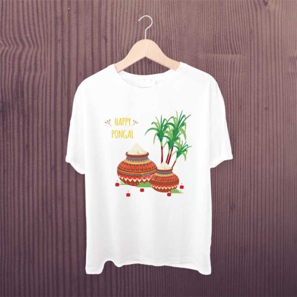 Happy-Pongal-White-Tshirt-Printed