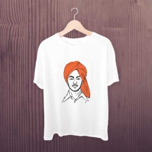 Bhagat Singh White Tshirt