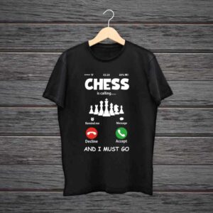 Chess Is Calling Trending Black Cotton Tshirt