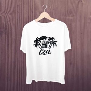 Goa Beach Printed White Tshirt