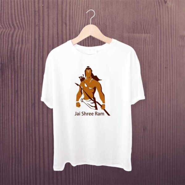 Jai-Shree-Ram-White-Printed-Tshirt